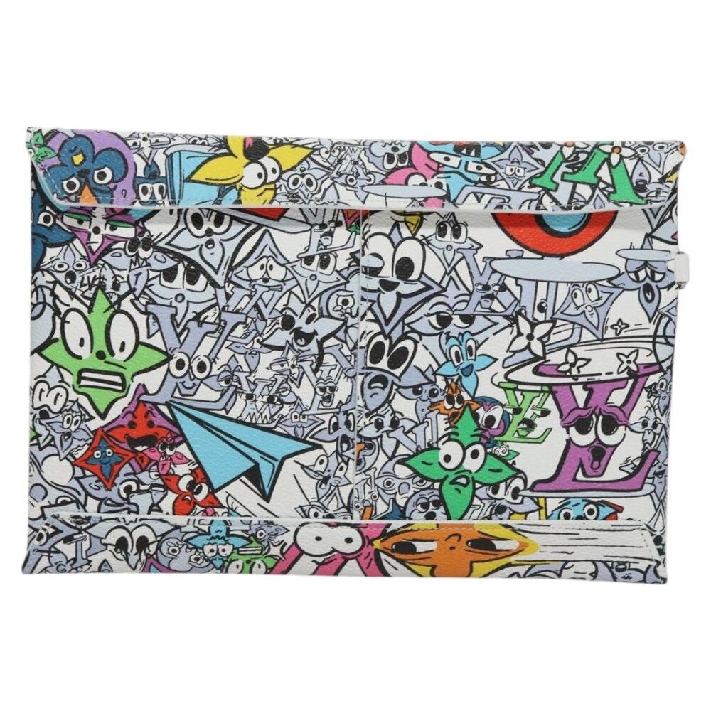 Louis Vuitton Monogram Comics Trio Amberop Clutch Bag White